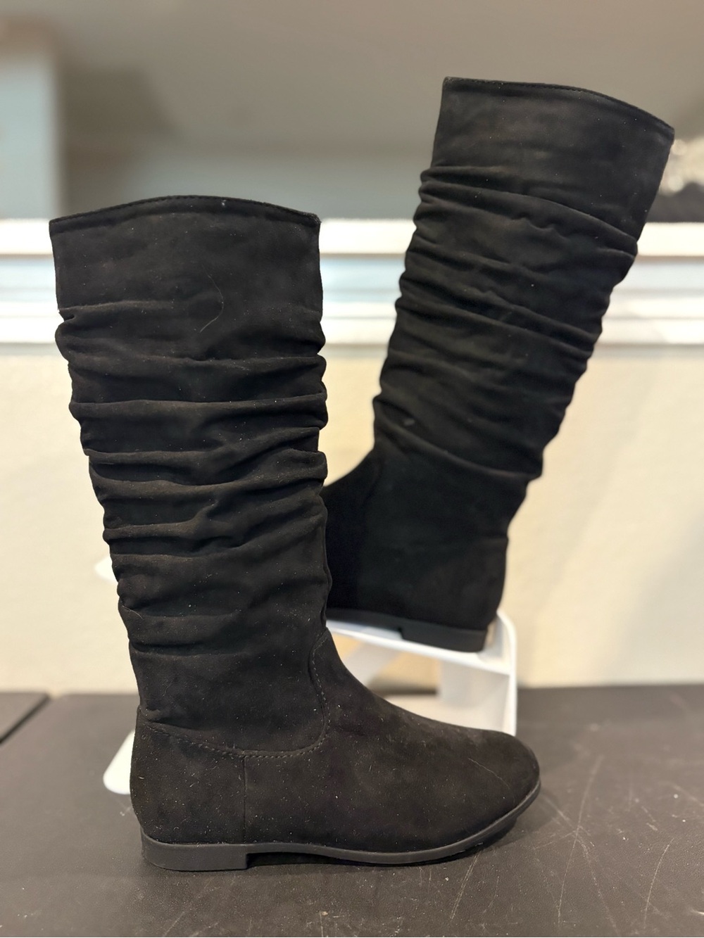 New Cat & Jack Fran Girls' Scrunch Knee High Boots Youth Little Girls Size 13